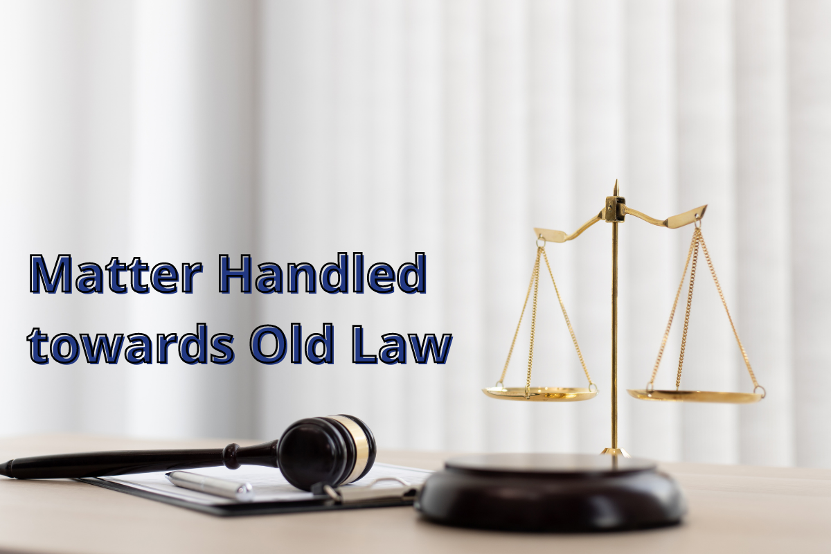 Matter Handled towards Old Law_ Banner